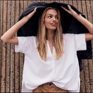 Madewell Responsible Lakeline Pullover Shirt Blouse Small